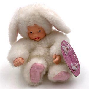 1997 Anne Geddes Plush Stuffed “Baby Bunnies” Doll in Easter Bunny Suit w tag